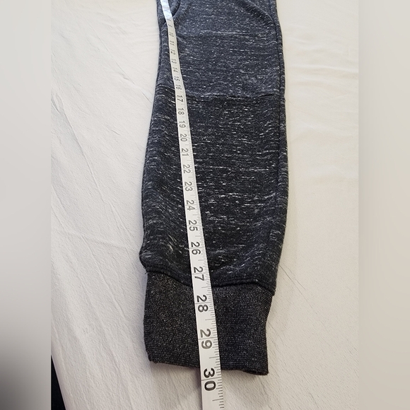 Men's Heather Greyish Black 3 Zip Pockets Drawstring Jogger Pants, sz SM - Picture 7 of 14